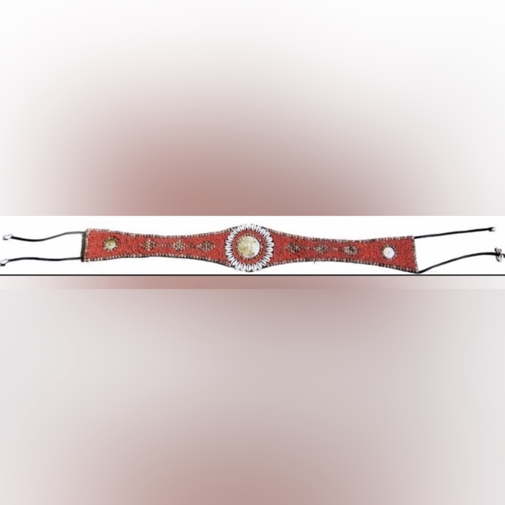 BOHEMIAN ❤️❤️ HANDMADE BEADED WIDE  BELT - Picture 6 of 9